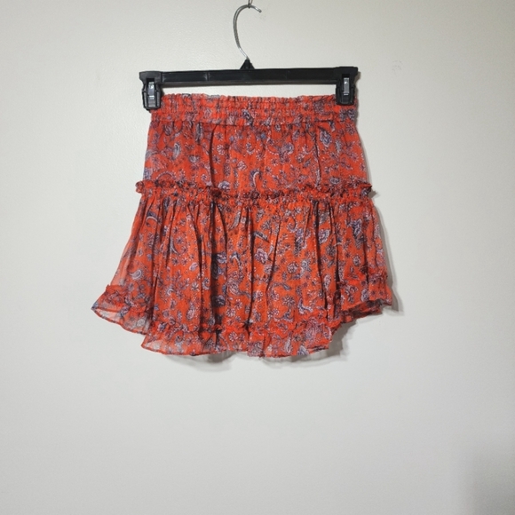 New MISA LOS ANGELES Marion Paisley Ruffle Miniskirt - Picture 7 of 9